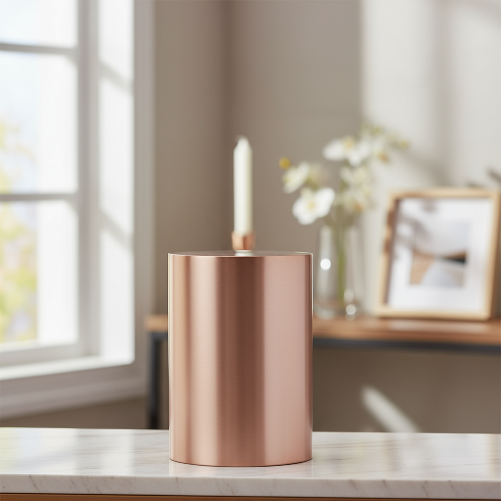 Copper Cylinder Stainless Steel Adult Urn