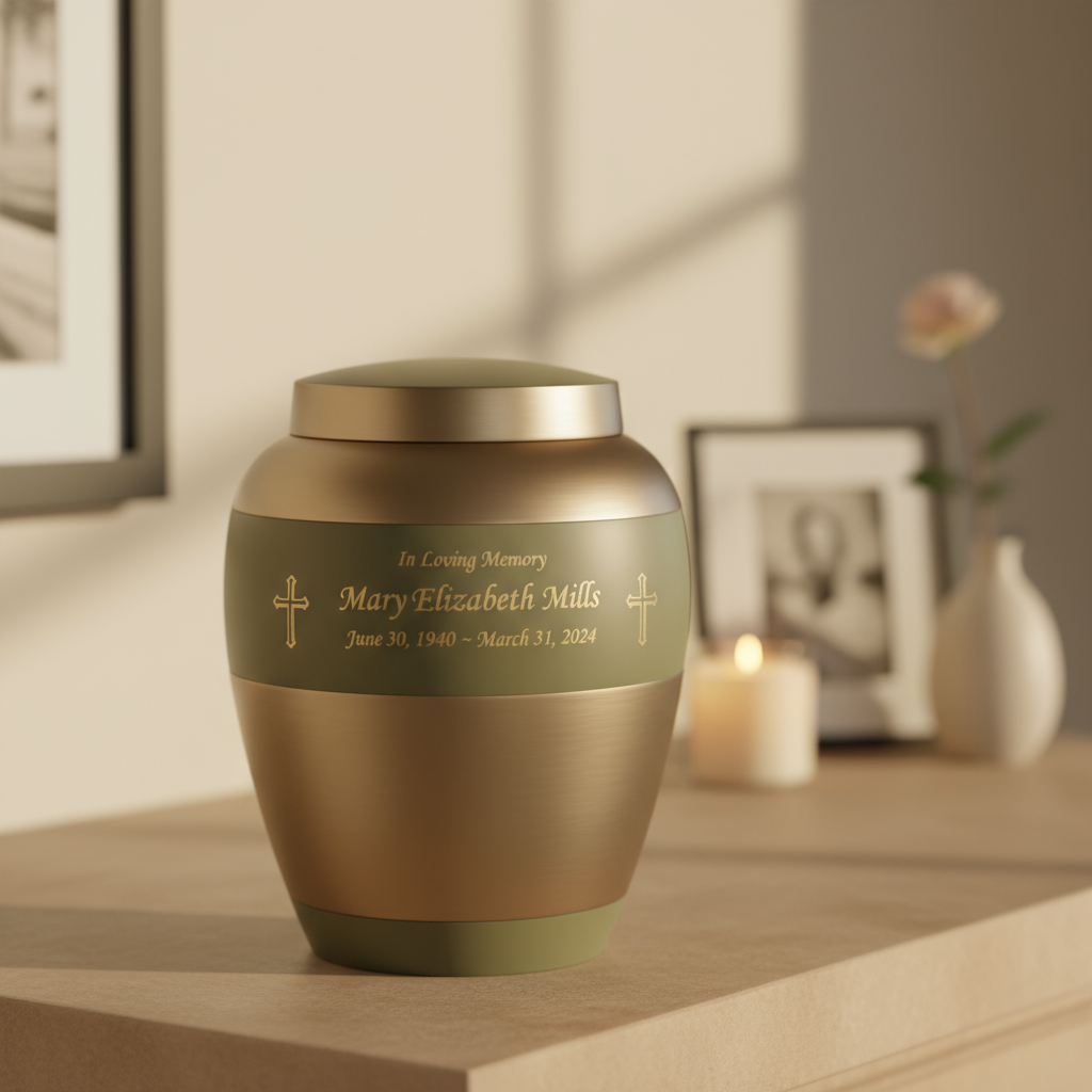Luxa Sage Brass Adult Urn