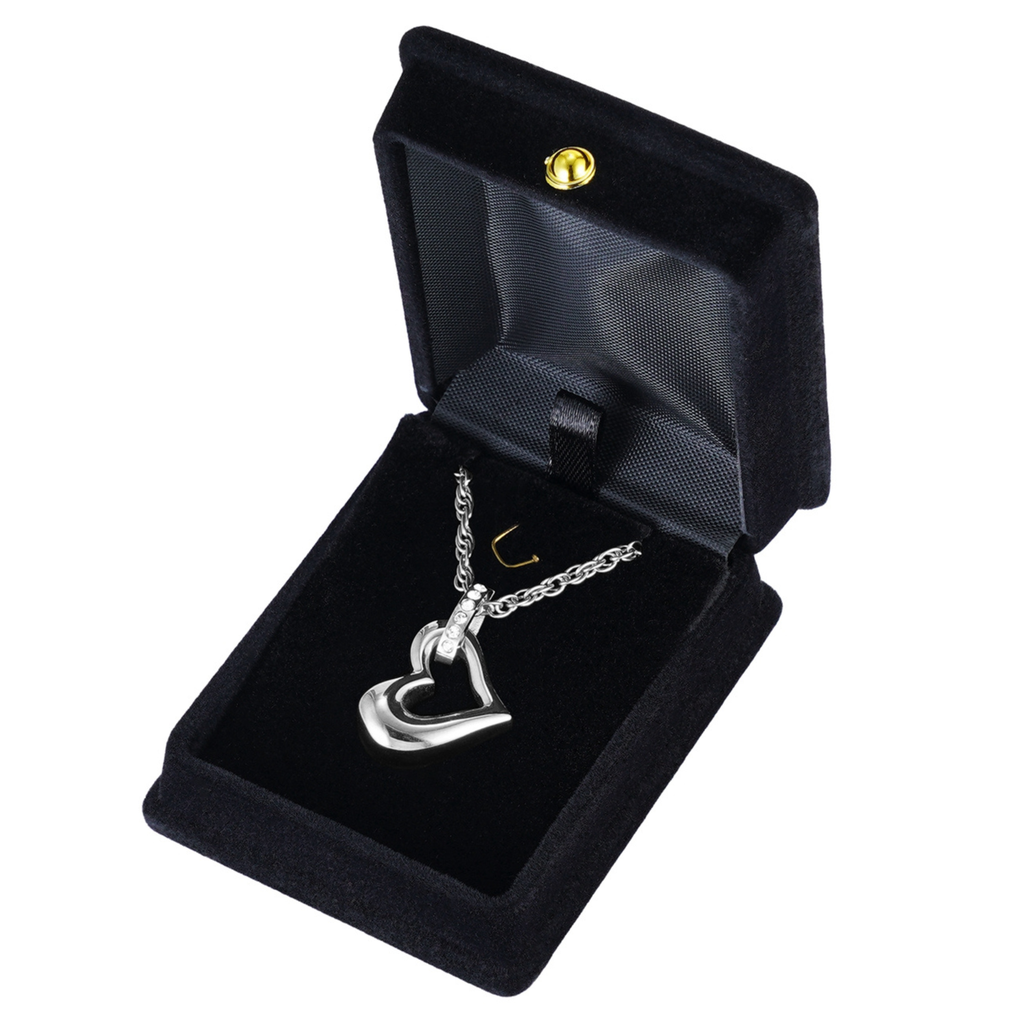 Silver Crystal Heart Pendant