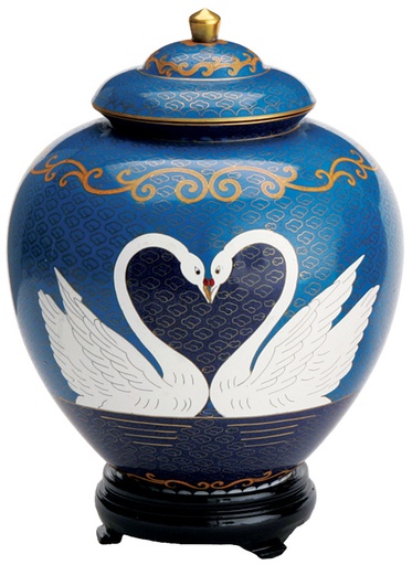 [800 SL] Swan Lake Cloisonné Companion Urn