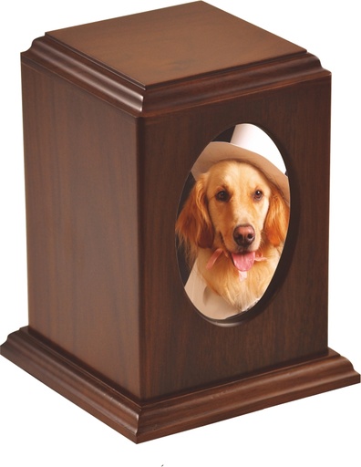 [710 W (V)] Tribute Walnut Wood Pet Urn